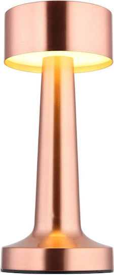 Globo Lighting Metal Table Lamp with Rose Gold Shade and Base