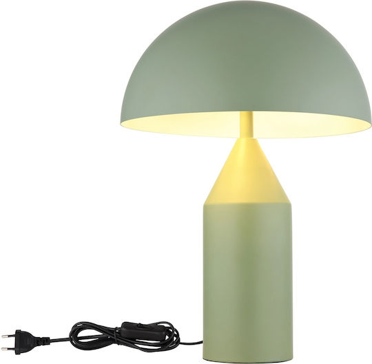 Globo Lighting Metallisches Tischlampen Für E27 Fassung Mit Grünem Hut Und Basis