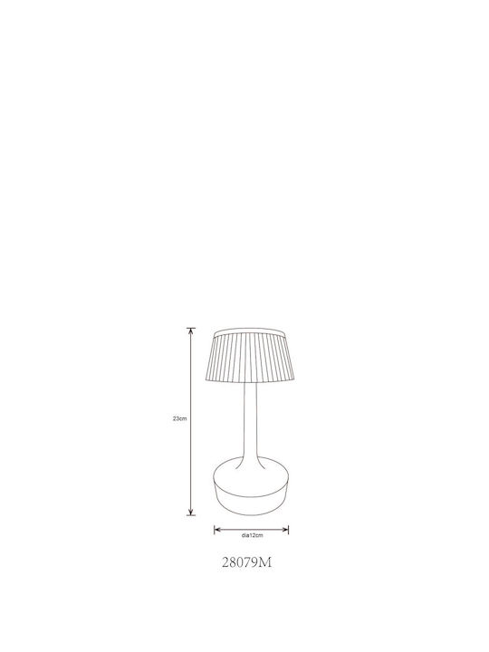 Globo Lighting Tischlampe LED mit Transparent Schirm und Gold Basis