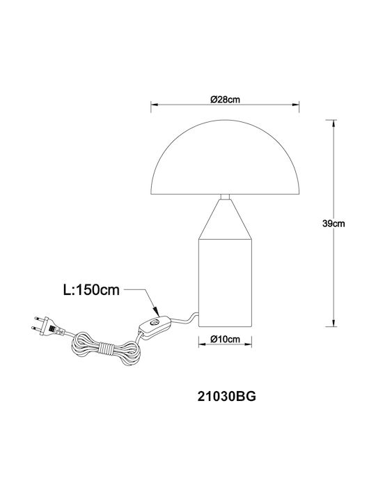 Globo Lighting Lampă de masă cu Abajur Verde și Bază