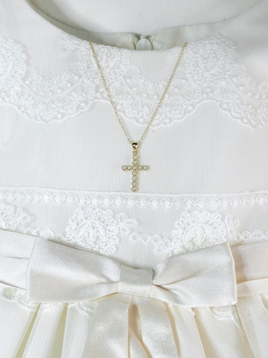 Art d or Damen Gold Kreuz 14K mit Kette