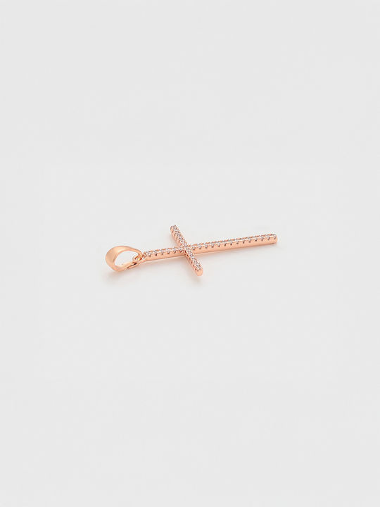Chrysothemiss Damen Rosé Vergoldet Kreuz