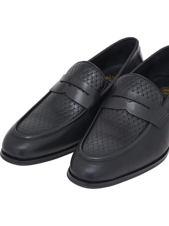 Leder Herren Mokassins in Schwarz Farbe
