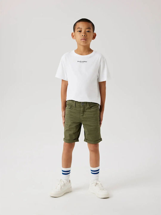 Kids' Shorts/Bermudas Fabric Deep Lichen Green