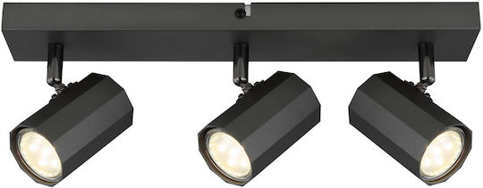 Globo Lighting Dreifach Decken- und Wandleuchte mit GU10 Lampenbirnensockel in Grau Farbe