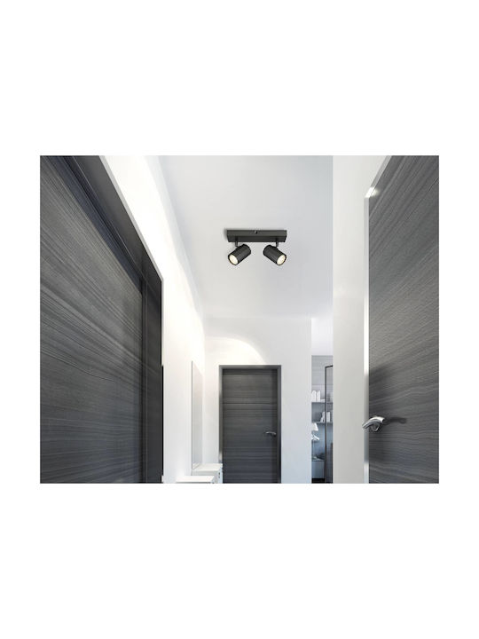 Globo Lighting Doppel Spot in Gray Farbe