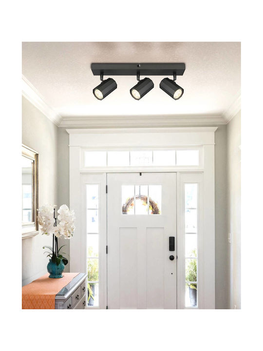 Globo Lighting Τριπλό Σποτ σε Γκρι Χρώμα
