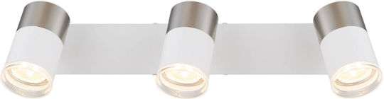 Globo Lighting Spot Triplu Cu Bază De Bec GU10 În Culoare Albă