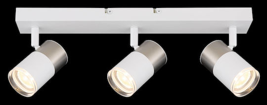 Globo Lighting Spot Triplu Cu Bază De Bec GU10 În Culoare Albă