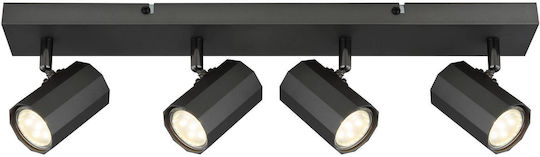 Globo Lighting Спот с 4 Светлини и Цокъл GU10 в Сив Цвят