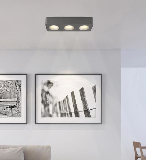 Globo Lighting Triple LED Warm White Spot in Gray Color