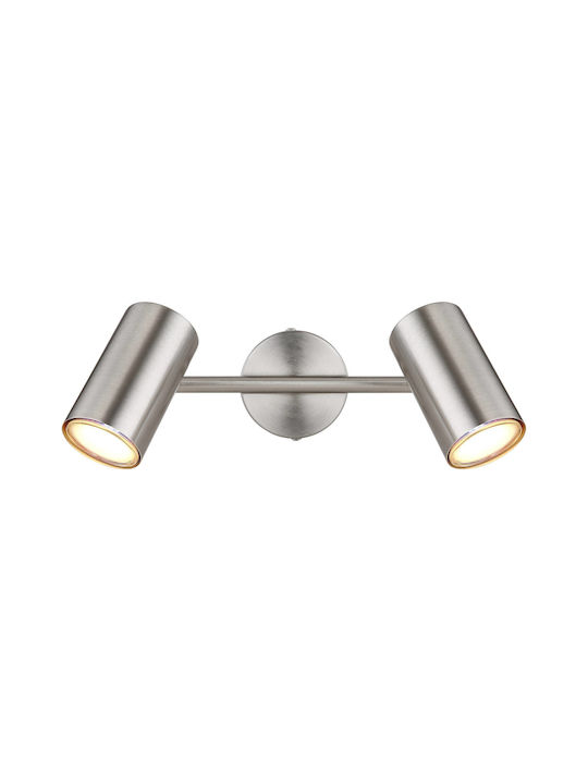 Globo Lighting Double Spot in Silver Color