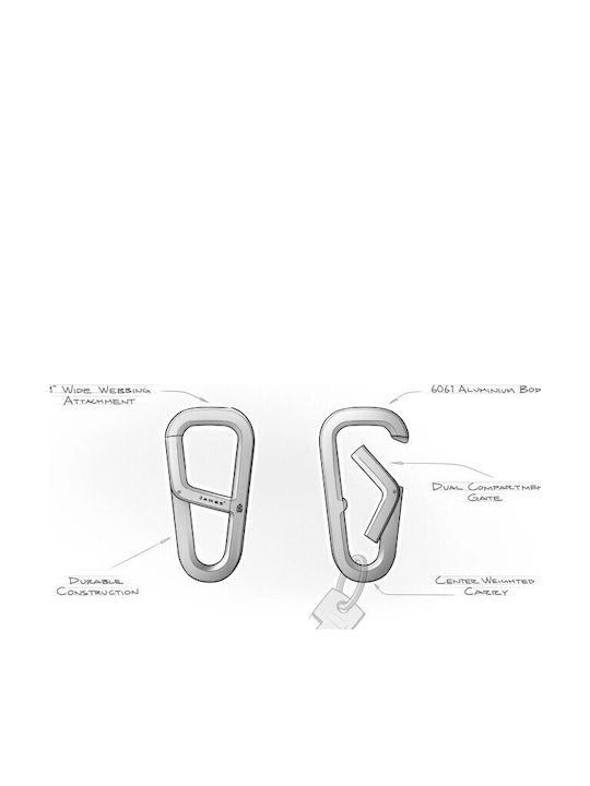 Karabiner-Schlüsselanhänger James Brand Hardin Orange