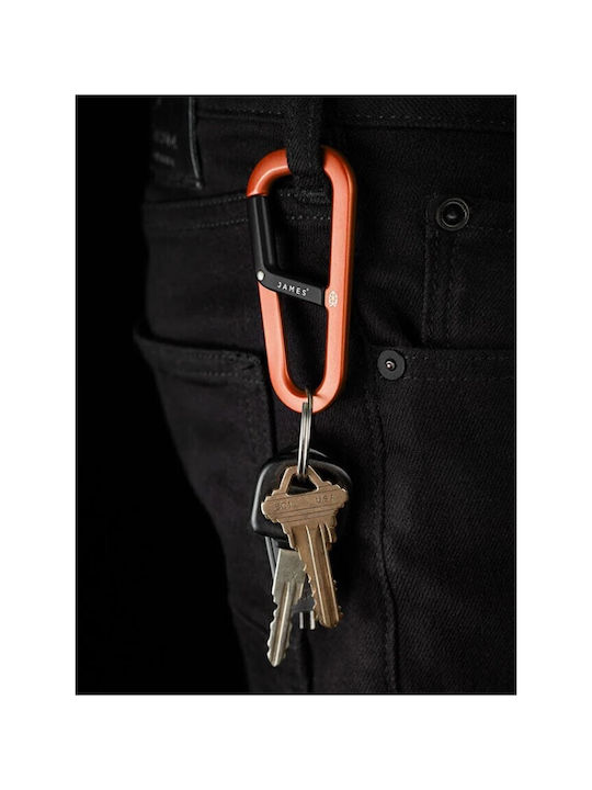 Karabiner-Schlüsselanhänger James Brand Hardin Schwarz