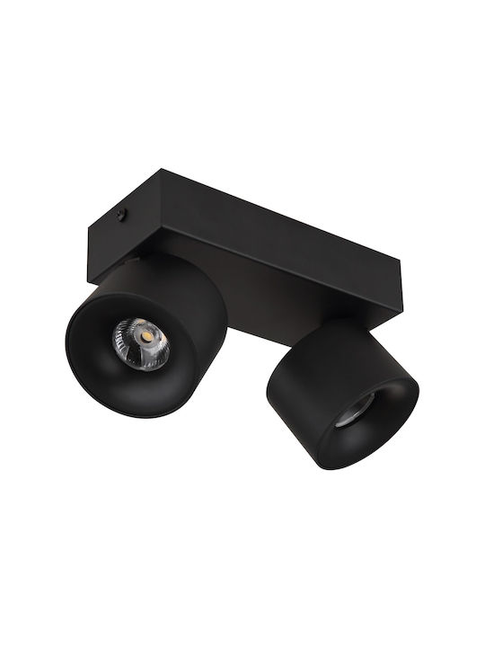 Globo Lighting Double LED Warm White Spot in Black Color