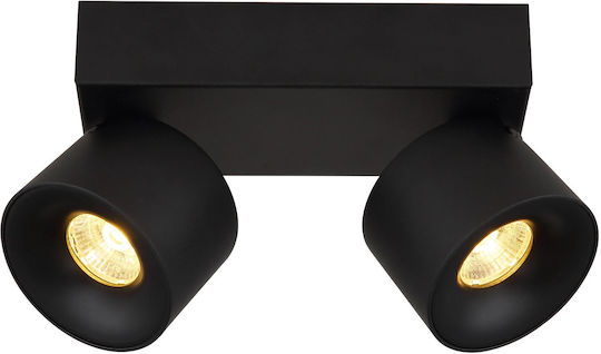 Globo Lighting Double LED Warm White Spot in Black Color