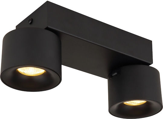 Globo Lighting Double LED Warm White Spot in Black Color