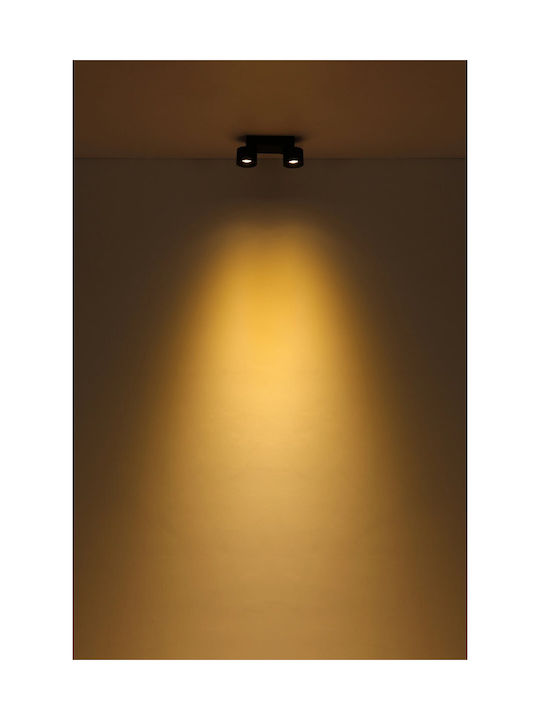 Globo Lighting Double LED Warm White Spot in Black Color