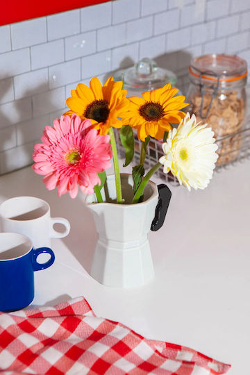 DOIY Ceramic Vase White Diameter 14xHeight 16.5cm DOIY Ceramic Vase White Diameter 14xHeight 16.5cm