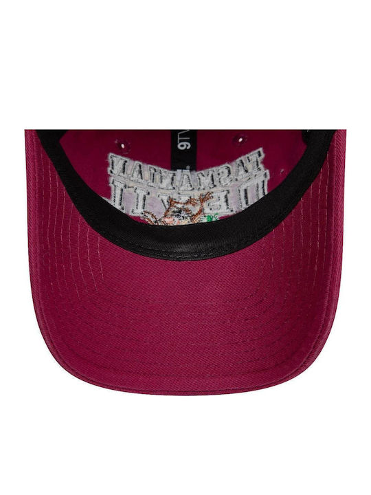 60595269-hero New Era Wb Washed 9twenty Taz Burgundy Color