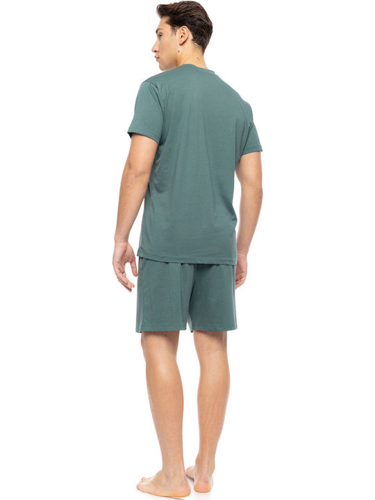 Ulisse Καλοκαιρινή Ανδρική Πιτζάμα Βαμβακερή Oil Green