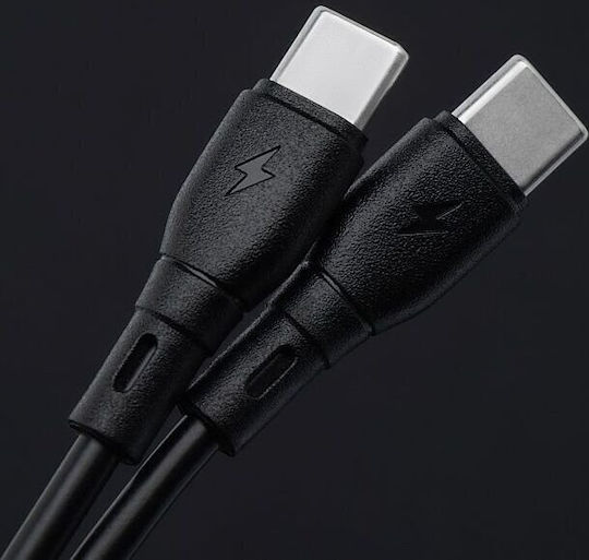 Blue Star USB 2.0 Cable USB-C male - USB-A 20W Black 1m