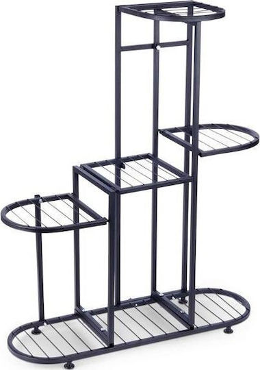 Vilde Ανθοστήλη Μεταλλική Μαύρη 69.5x23.5x84.5εκ.