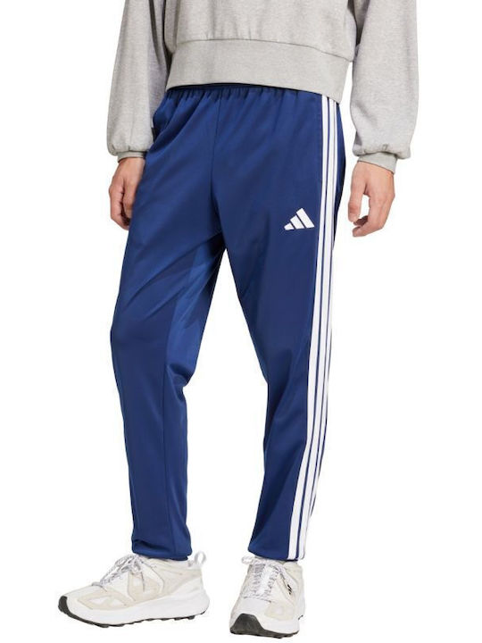3-stripes Tricot Παντελόνι Φόρμας Γυαλιστερό με Λάστιχο Navy Μπλε