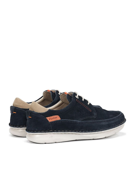 Leder Herren Freizeitschuhe Blau