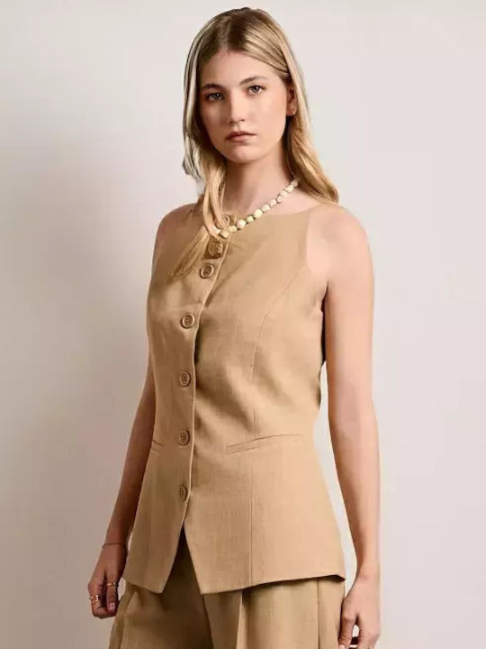 Beige Vestă de damă