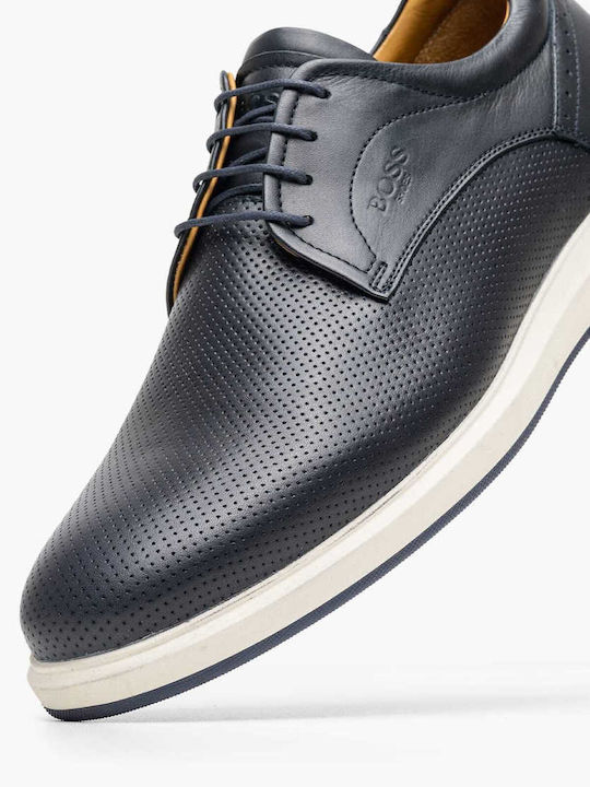 Men's Leather Casual Shoes Blue