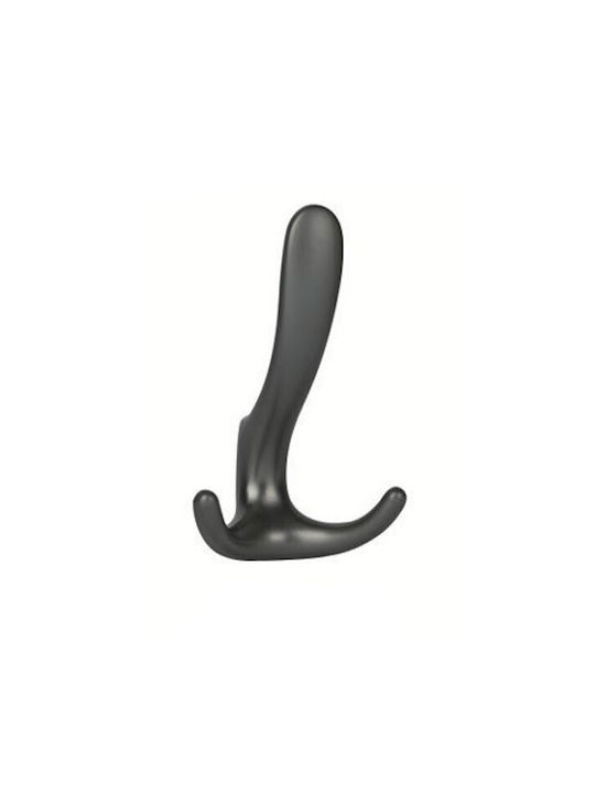 Import Hellas Wall Hanger 4254 Metal 3 Hooks Gray