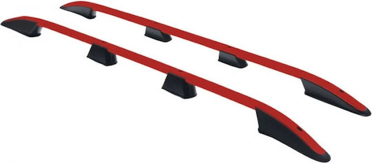 Omtec Parallel Aluminum Roof Bars Red Color Elegance L2 VW T5 Caravelle 2003-2015 Maximum Load Weight 75kg Omtec 2 Pieces 7522930lr/om