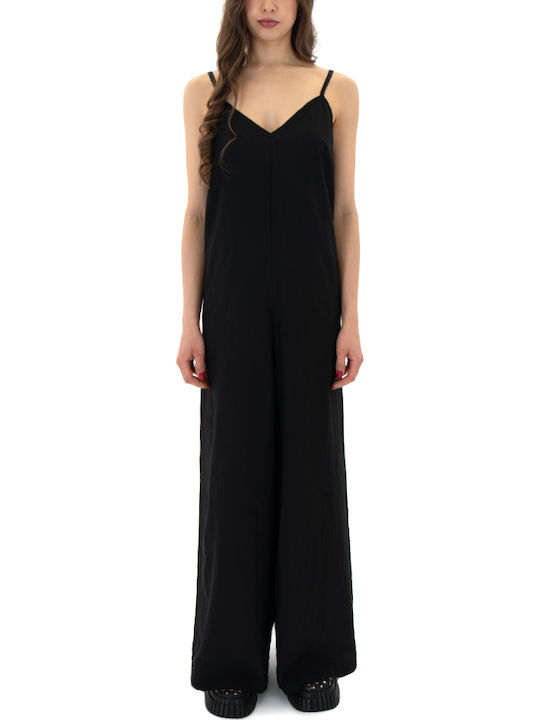 Γυναικεία Αμάνικη Ολόσωμη Φόρμα Μαυρο (black)