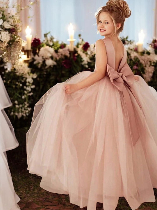 Kinderkleid Ärmellos Dusty Pink