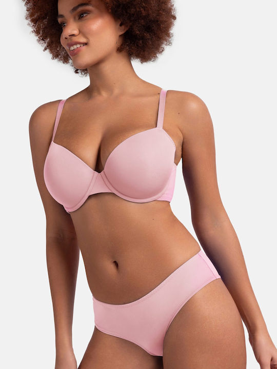 Ivory/pink Сутиен с лека подложка & с Банели 2Pack