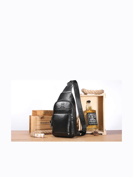 Leather Men's Bag Sling Black