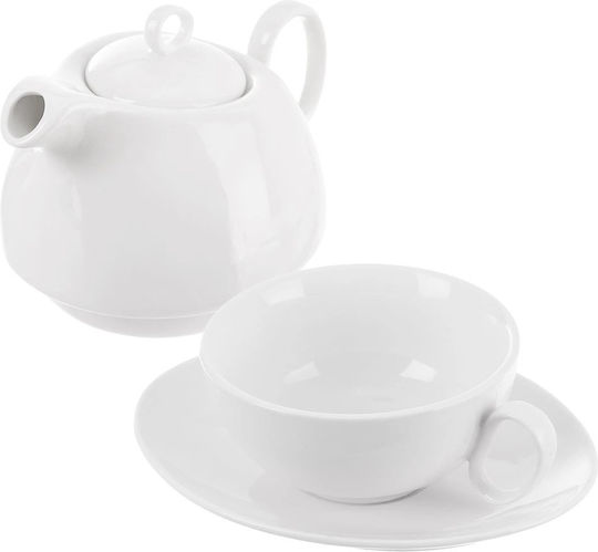 Orion Teeset aus Porzellan Weiß 600ml 3Stück