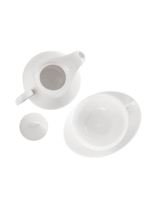 Orion Σετ Τσαγιού από Πορσελάνη Λευκή 600ml 3τμχ
