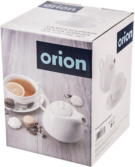 Orion Teeset aus Porzellan Weiß 600ml 3Stück
