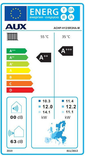 AUX Pompa de căldură 12kW Trei faze 65°C Monoblock