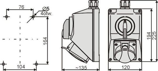 Elektromet Industriesteckdose 974003