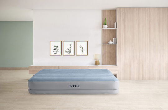 Intex Air Mattress Double with Integrated Electric Pump Mid-Rise Comfort 203x152x36cm