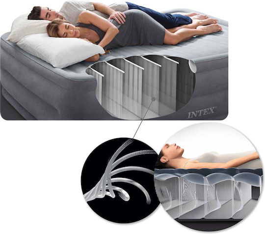 Intex Air Mattress Single with Integrated Pump Classic Twin 191x99x25cm Blue