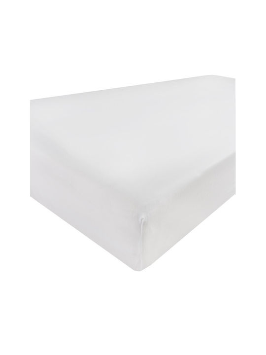 Matex Σεντόνι Διπλό με Λάστιχο 140x200+25εκ. White