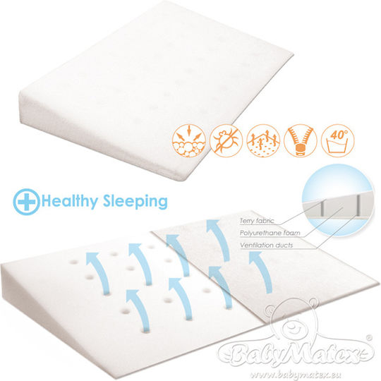 Matex Baby Anti-Schnarch-Kissen Weiß 36x60cm