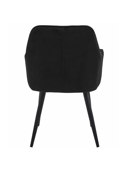 Jork Καρέκλα Κουζίνας Βελούδινη Black Velvet 60x50x50εκ.