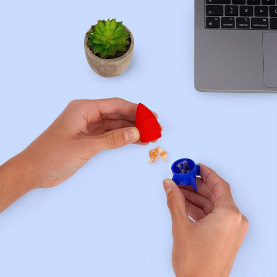 Legami Milano Plastic Sharpener Multicolour Barrel with Eraser 1pcs