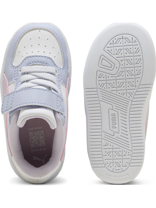 Caven 2.0 Block AC+Inf Παιδικά Sneakers Ανατομικά με Σκρατς Λευκά 394463-15