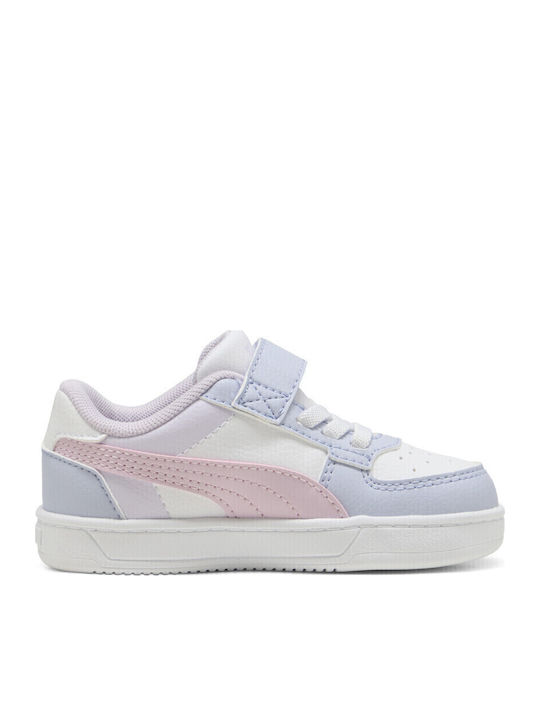 Caven 2.0 Block AC+Inf Παιδικά Sneakers Ανατομικά με Σκρατς Λευκά 394463-15